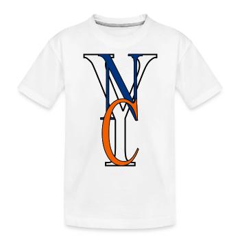 NYC Logo - Kinder Premium Bio T-Shirt - Weiß - Vorne