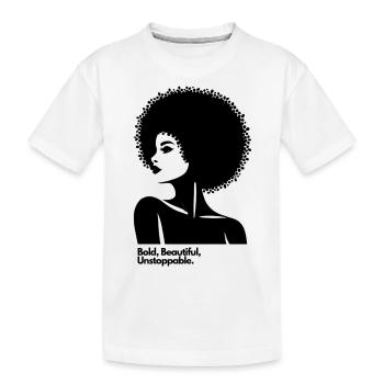 Afro Queen Silhouette - T-shirt bio Premium Enfant - blanc - Devant
