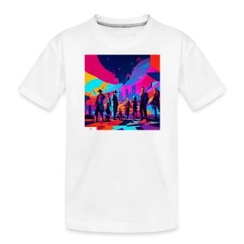 Digital fantasy friendship - Kids' Premium Organic T-Shirt - white - Front