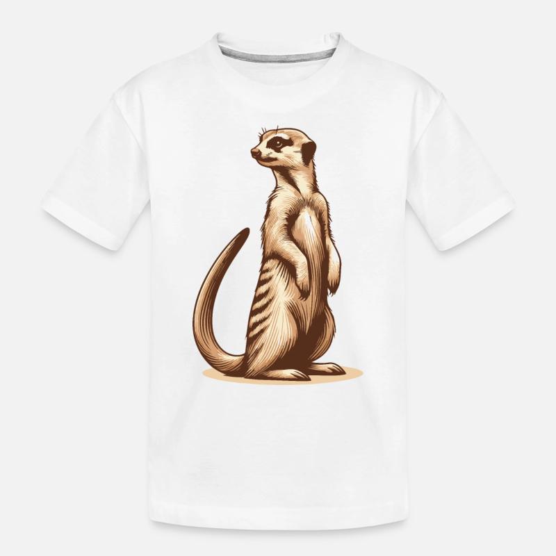 Erdmännchen - Kinder Premium Bio T-Shirt - Weiß