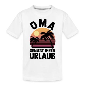 Vacancier Grand-mère Mamie - T-shirt bio Premium Enfant - blanc - Devant