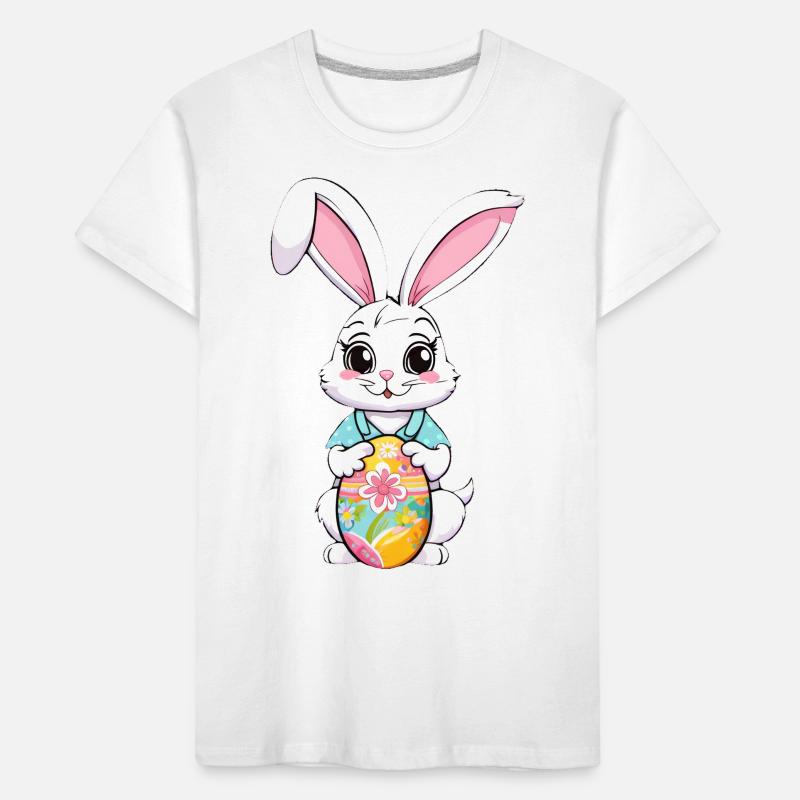 Easter bunny with Easter eggs Kids' Premium Organic T-Shirt