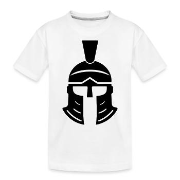 Spartan helmet - Kids' Premium Organic T-Shirt - white - Front