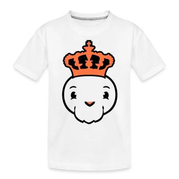 Oiseau Roi Couronne Souverain Barbe Ancien Empire - T-shirt bio Premium Enfant - blanc - Devant