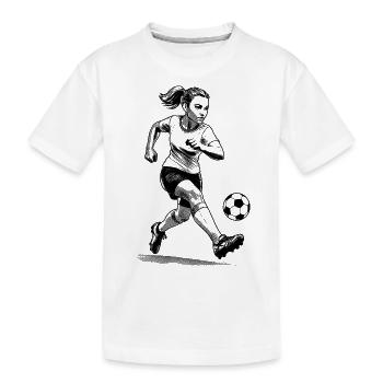 Fanliebe Women's Soccer Women's Soccer Winning Shirt - Kids' Premium Organic T-Shirt - white - Front