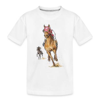 Seabiscuit - Kids' Premium Organic T-Shirt - white - Front
