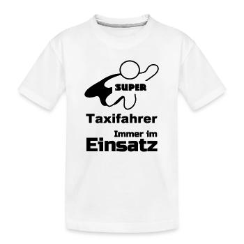 Super Taxifahrer Geschenk - Kinder Premium Bio T-Shirt - Weiß - Vorne