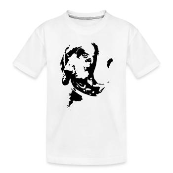 Bayerischer Gebirgsschweißhund Kopf - Kinder Premium Bio T-Shirt - Weiß - Vorne