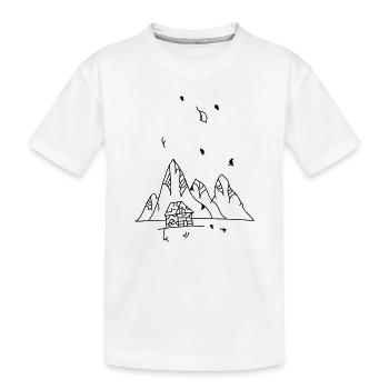 mountain - Kids' Premium Organic T-Shirt - white - Front