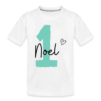 Noel eins - Kinder Premium Bio T-Shirt - Weiß - Vorne