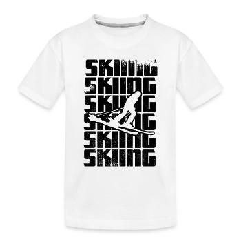 Ski - T-shirt bio Premium Enfant - blanc - Devant