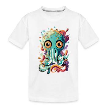 Octopus Squid - Bébé calmar Poulpe - T-shirt bio Premium Enfant - blanc - Devant