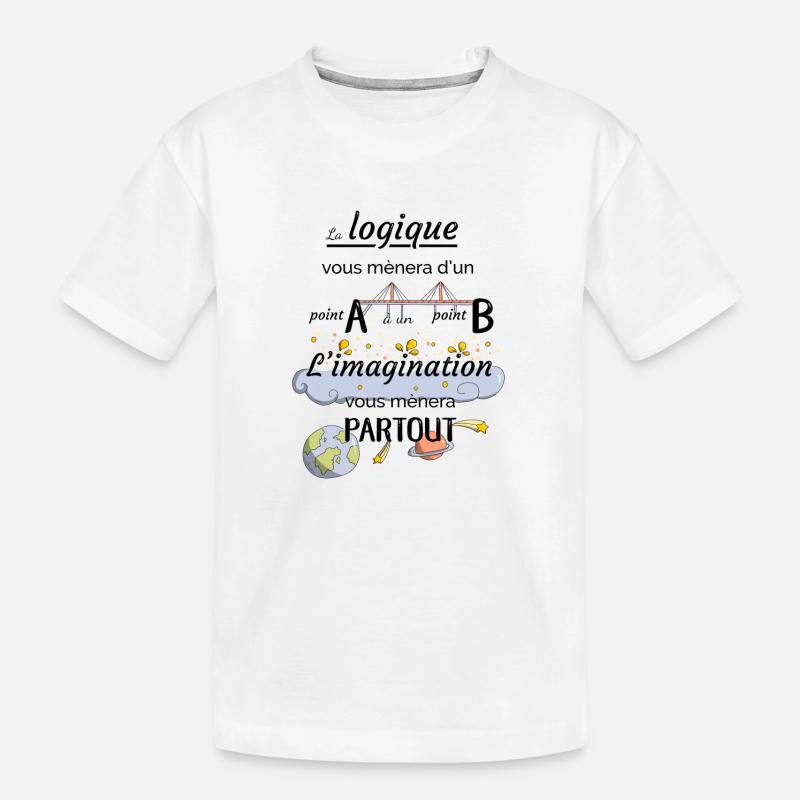 Citation imagination - T-shirt bio Premium Enfant - blanc