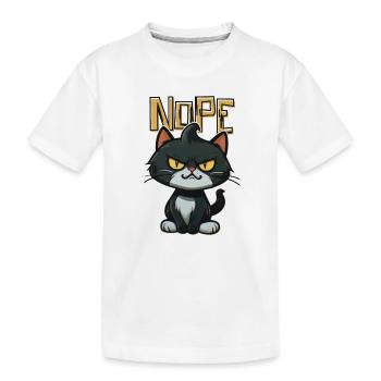 Chaton en colère dit NON - T-shirt bio Premium Enfant - blanc - Devant