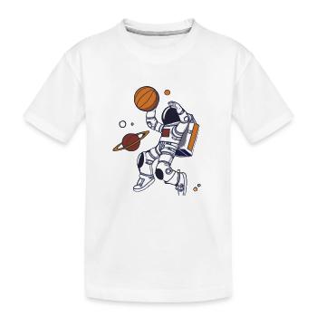 Astronaut Dunk Planet - Kids' Premium Organic T-Shirt - white - Front