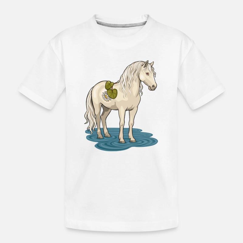 Das Bachpferd - Kinder Premium Bio T-Shirt - Weiß