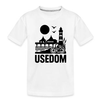 Usedom Insel - Kinder Premium Bio T-Shirt - Weiß - Vorne