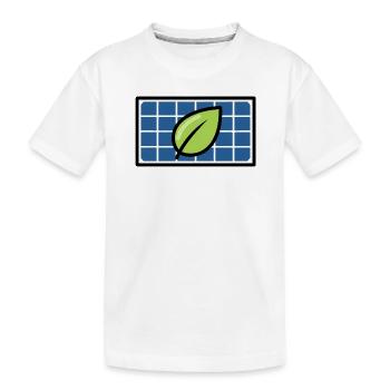 Solarenergie | Nachhaltige Zukunft Symbol - Kinder Premium Bio T-Shirt - Weiß - Vorne