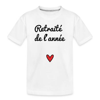 RENTE. RENTE. PENSIONIERT. RENTE. HERZ - Kinder Premium Bio T-Shirt - Weiß - Vorne
