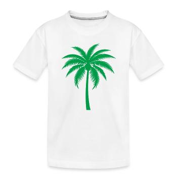 Palm tree - Kids' Premium Organic T-Shirt - white - Front