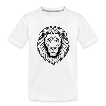illustration de lion - T-shirt bio Premium Enfant - blanc - Devant