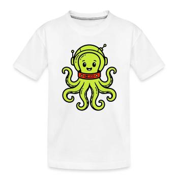 Niedlicher Alien - Kinder Premium Bio T-Shirt - Weiß - Vorne