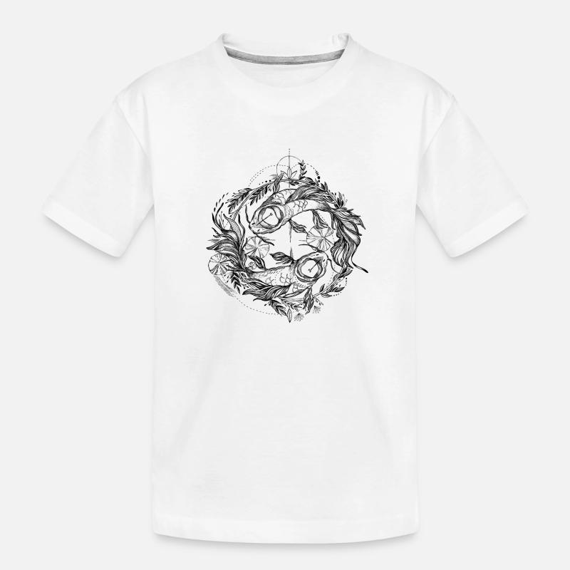 Fische Sternzeichen - Kinder Premium Bio T-Shirt - Weiß