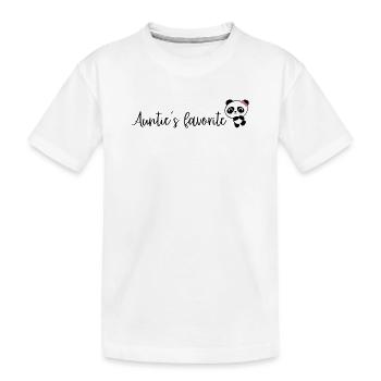 Auntie's Favorite | Auntie's darling - Kids' Premium Organic T-Shirt - white - Front