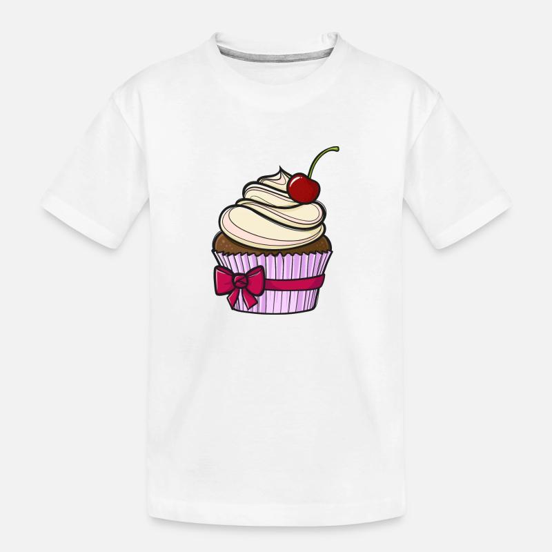 Sweet comic Cupcake - Kinder Premium Bio T-Shirt - Weiß