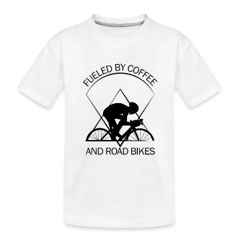 Racer - Kids' Premium Organic T-Shirt - white - Front