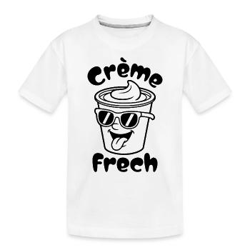 Crème Frech - Kinder Premium Bio T-Shirt - Weiß - Vorne