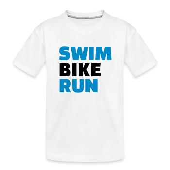 Triathlon - Kinder Premium Bio T-Shirt - Weiß - Vorne