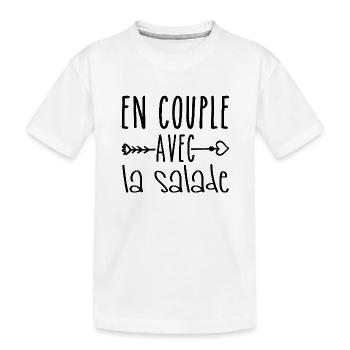 En Couple avec Salade, cadeau les Fans de Salade - T-shirt bio Premium Enfant - blanc - Devant