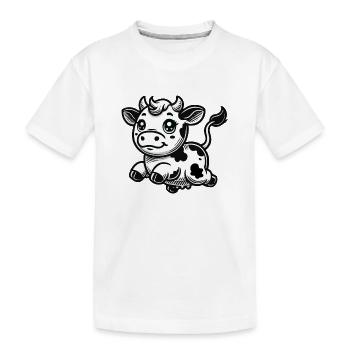 Kuh Comic - Kinder Premium Bio T-Shirt - Weiß - Vorne