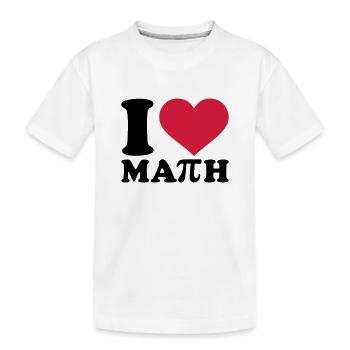 Mathe - Kinder Premium Bio T-Shirt - Weiß - Vorne