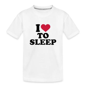 I love to sleep - Kids' Premium Organic T-Shirt - white - Front
