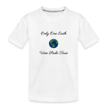 Only One Earth I / Une Seule Terre I - T-shirt bio Premium Enfant - blanc - Devant