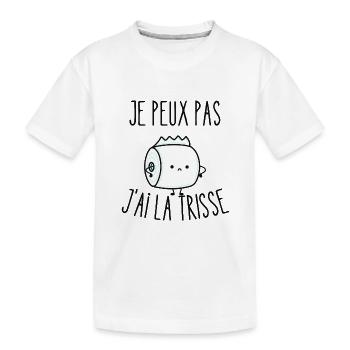 je peux pas j'ai la trisse - T-shirt bio Premium Enfant - blanc - Devant