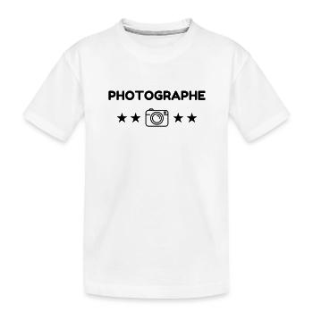 Fotograf / Fotografie / Bild / Video - Kinder Premium Bio T-Shirt - Weiß - Vorne