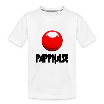 PAPPNASE schwarz - Kinder Premium Bio T-Shirt - Weiß - Vorne