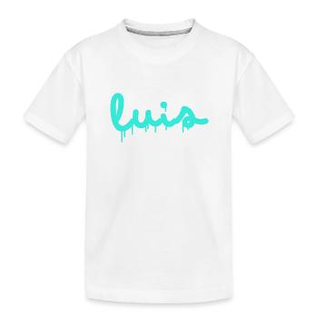 Nom: Luis - T-shirt bio Premium Enfant - blanc - Devant