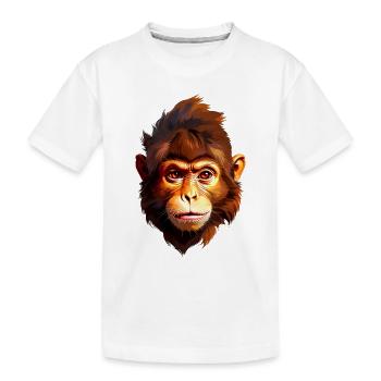 Singe V24 02 - T-shirt bio Premium Enfant - blanc - Devant