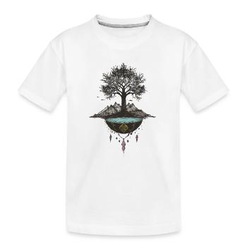 Mystic Tree - Kids' Premium Organic T-Shirt - white - Front