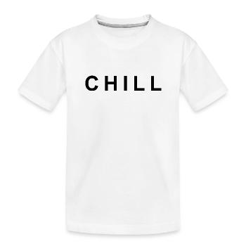 Motif avec l’inscription CHILL - T-shirt bio Premium Enfant - blanc - Devant