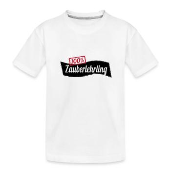 100% Zauberlehrling zaubern hexen Geschenk - Kinder Premium Bio T-Shirt - Weiß - Vorne