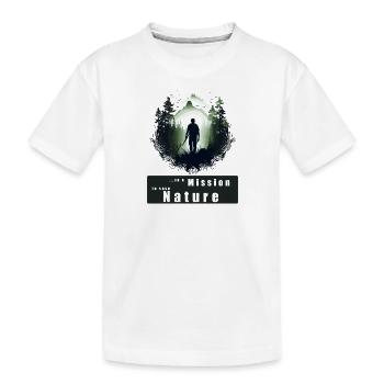 En mission pour sauver la nature - T-shirt bio Premium Enfant - blanc - Devant
