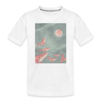 Des baleines dans les nuages - T-shirt bio Premium Enfant - blanc - Devant