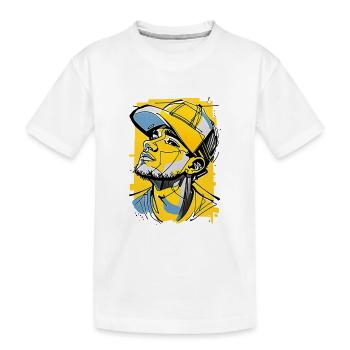 Caractère hip-hop élégant - T-shirt bio Premium Enfant - blanc - Devant