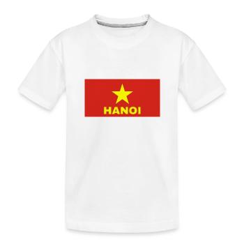 Hanoi Stadt in vietnamesischer Flagge - Kinder Premium Bio T-Shirt - Weiß - Vorne