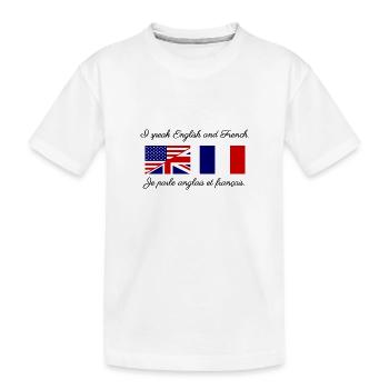 English and French I / Anglais et Français I - T-shirt bio Premium Enfant - blanc - Devant